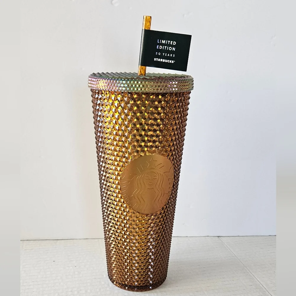 Starbucks 50th anniversary gold studded venti‎ tumbler